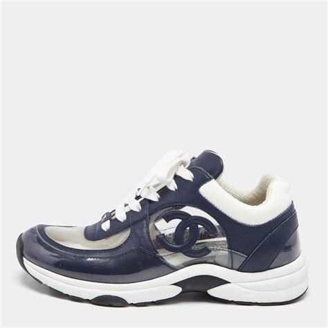 chanel navy sneakers